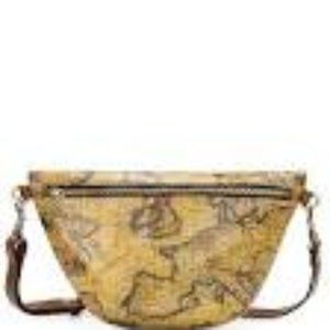 PATRICIA NASH Europe MAP fanny pack bum bag LEATHER roomy travel security NWT